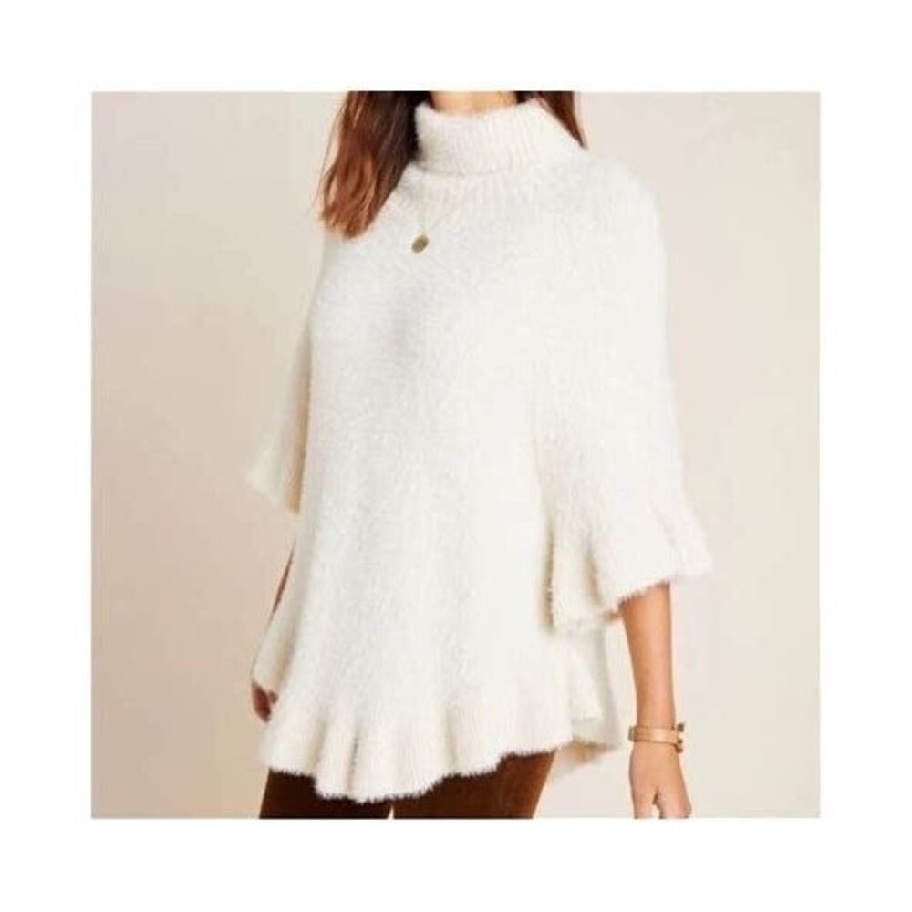 Anthropologie AKEMI + KIN Fuzzy Ivory Cream Size OS